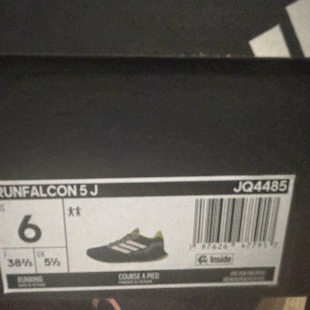 Adidas Runfalcon 6 Junior Men's Black Running Shoes